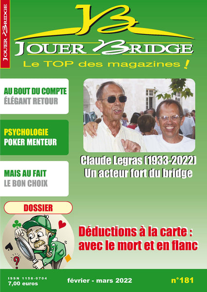 Numéro 181 Jouer Bridge - Déductions à la carte